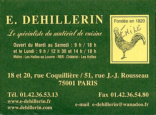 http://www.dehillerin.com